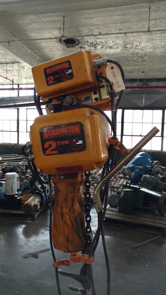 2 Ton Harrington chain hoist with power trolley
