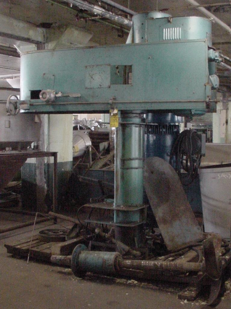 Mixer and Blender 30 hp Hockmeyer disperser, air/oil lift, floor mount style, variable speed drive