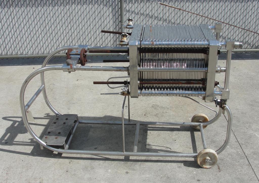 Filters 27 sq.ft. Carlson plate and frame filter Stainless Steel, 20 plates, .88 cuft capacity