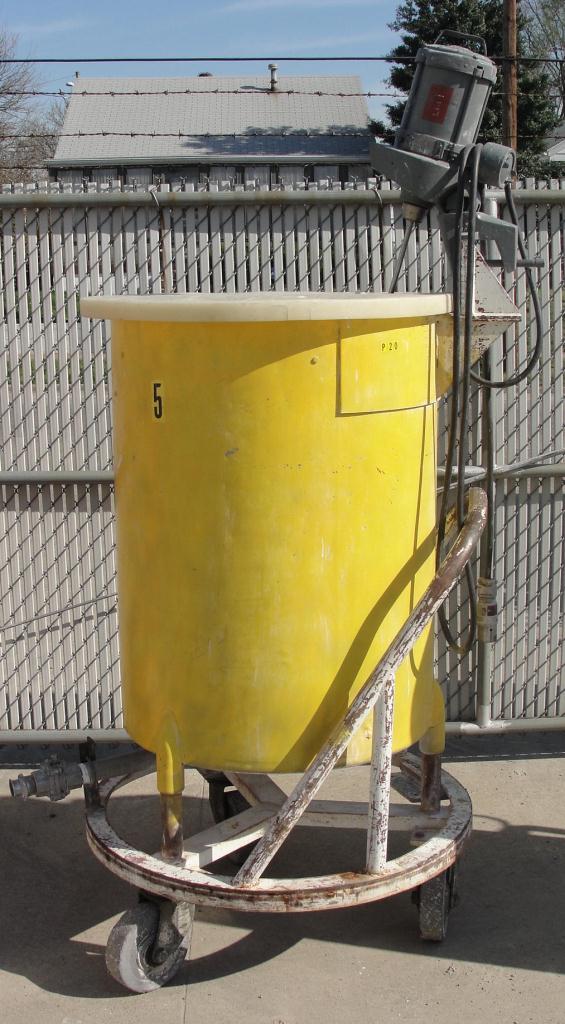 Tank 100 gallon vertical tank, Stainless Steel, 1/3 hp agitator, flat bottom