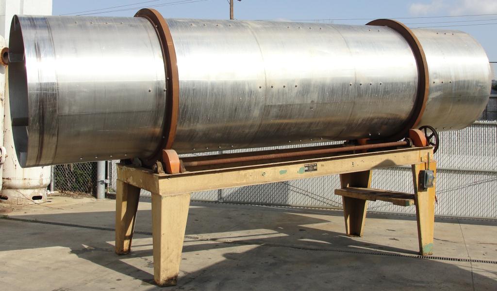 Rotary Cooler 5 dia x 20 long Griffin Industries direct air swept rotary cooler model 5X20, Stainless Steel