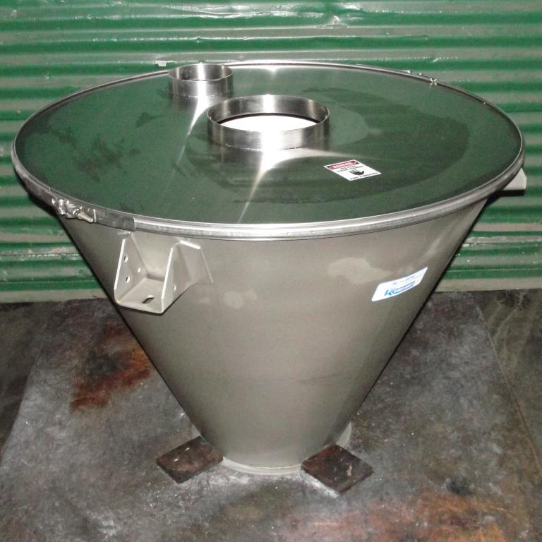Bin Hopper Silo 7 cu.ft., bulk storage bin, Stainless Steel