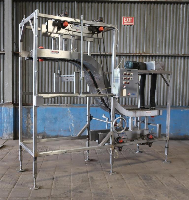 Conveyor AMBEC lowerator Stainless Steel, 38 discharge ht. and 80 infeed ht.