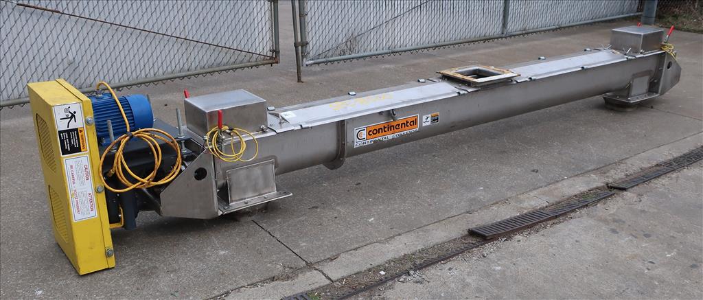 Conveyor Continental Conveyor screw conveyor model TD-123-0016D, Stainless Steel, 9dia. x 144long