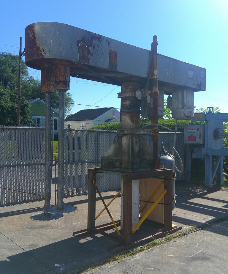 Mixer and Blender 60/30 hp disperser, air over oil lift, variable speed drive