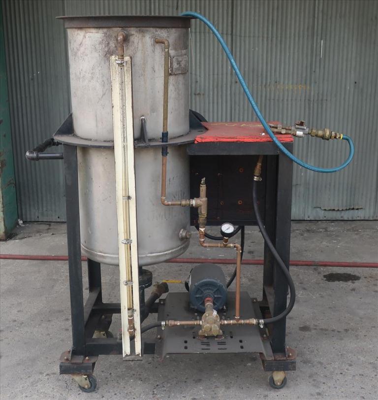 Tank 40 gallon vertical tank, Stainless Steel, dish bottom