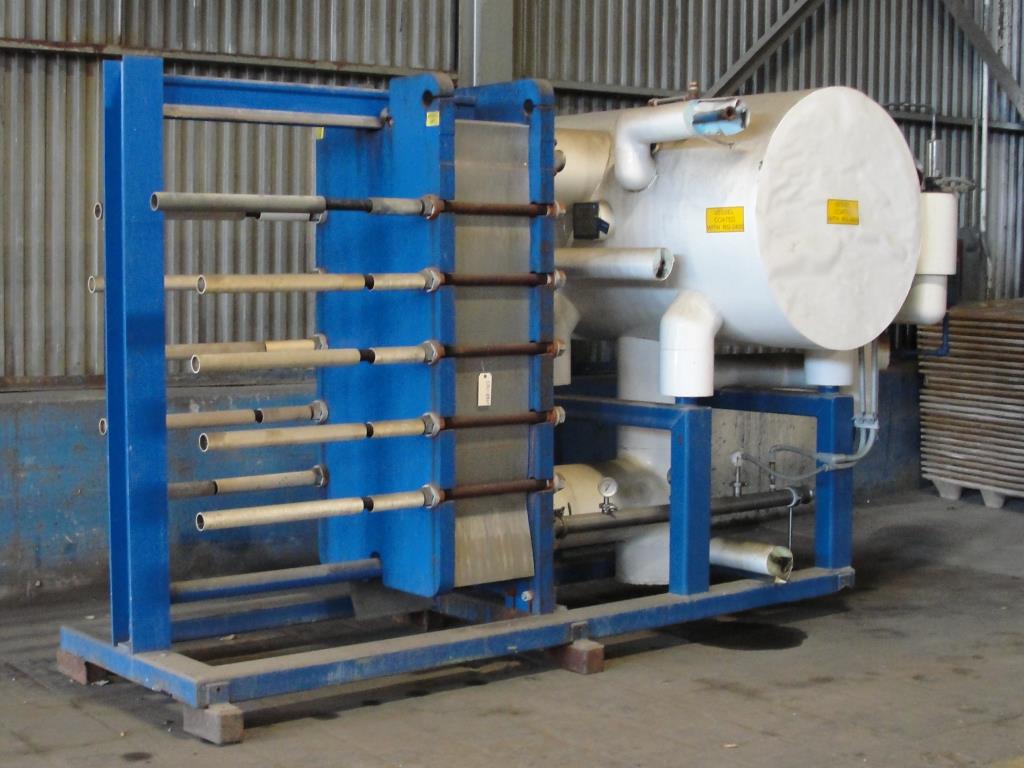 Heat Exchanger 1045.9 sq.ft. GEA APV model 8WP-B2-2 plate heat exchanger 150 psi @ -20 to 185F and 250 psi @ -20 to 185F