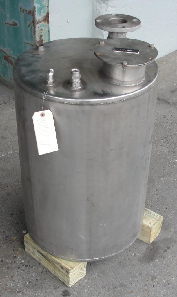 Tank 28 gallon vertical tank, Stainless Steel, flat bottom