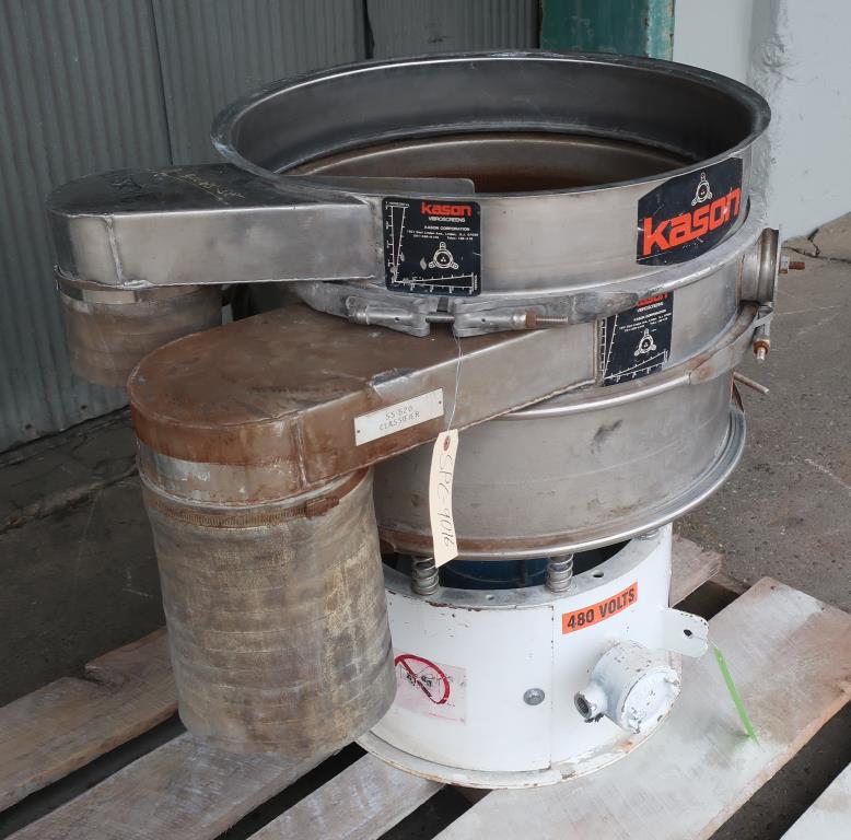 Vibratory Screener and Sifter 24 Kason circular shaker screener, 2 deck, Stainless Steel