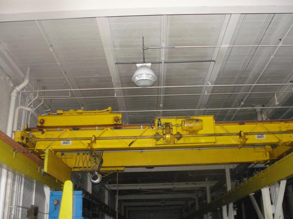Material Handling Equipment Whiting 15 ton capacity bridge crane 20 span span, One hoist