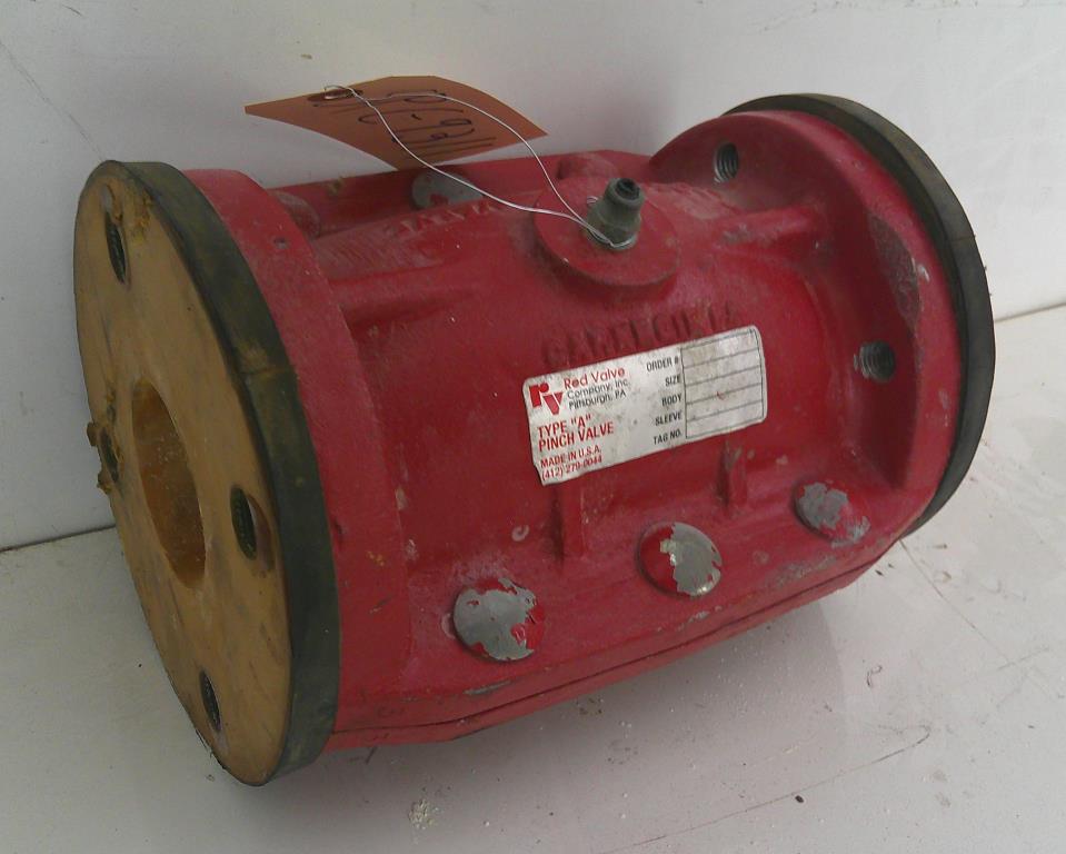 Valve 2.5 Red Valve pinch valve, model Type A, pneumatic operator, rubber contact parts