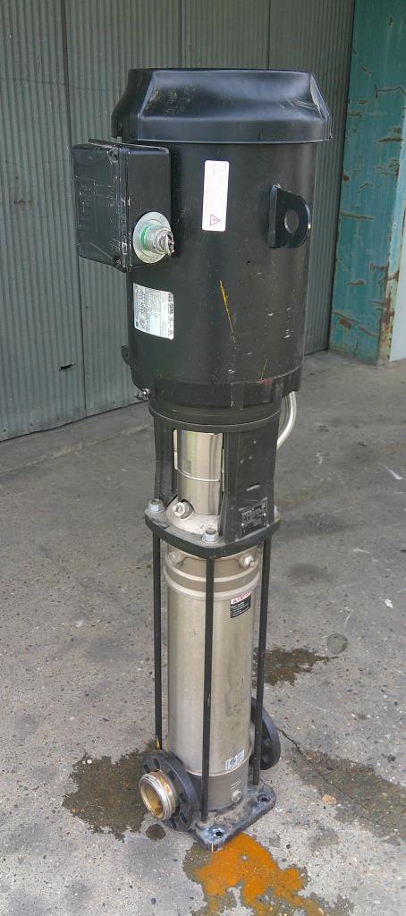 Pump Grundfos vertical centrifugal pump model CRI10-14 FK-FGJ-A-F-HQQE-NX2, 15 hp
