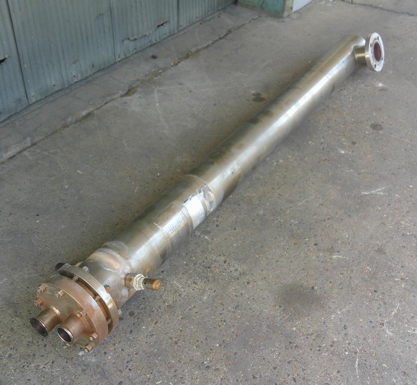 Heat Exchanger 35 sq.ft. Statco shell and tube heat exchanger, 150 psi shell, 150 psi internal, Stainless Steel