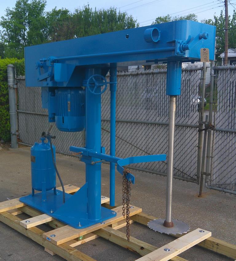 Mixer and Blender 15 hp Myers Engineering, Inc. disperser, air over oil lift, variable speed drive