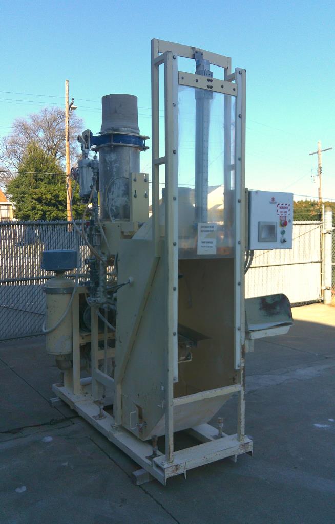 Filler 50 lbs capacity Packaging Systems International valve bag filler model 780, about 3 bpm