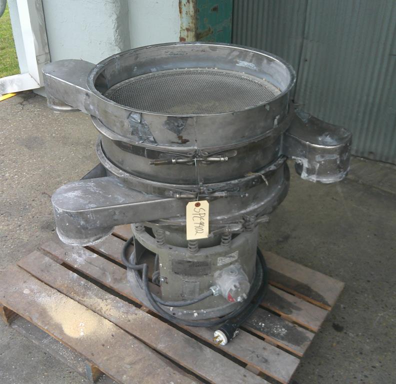 Screener and Sifter 24 Sweco circular shaker screener, 2 deck, Stainless Steel