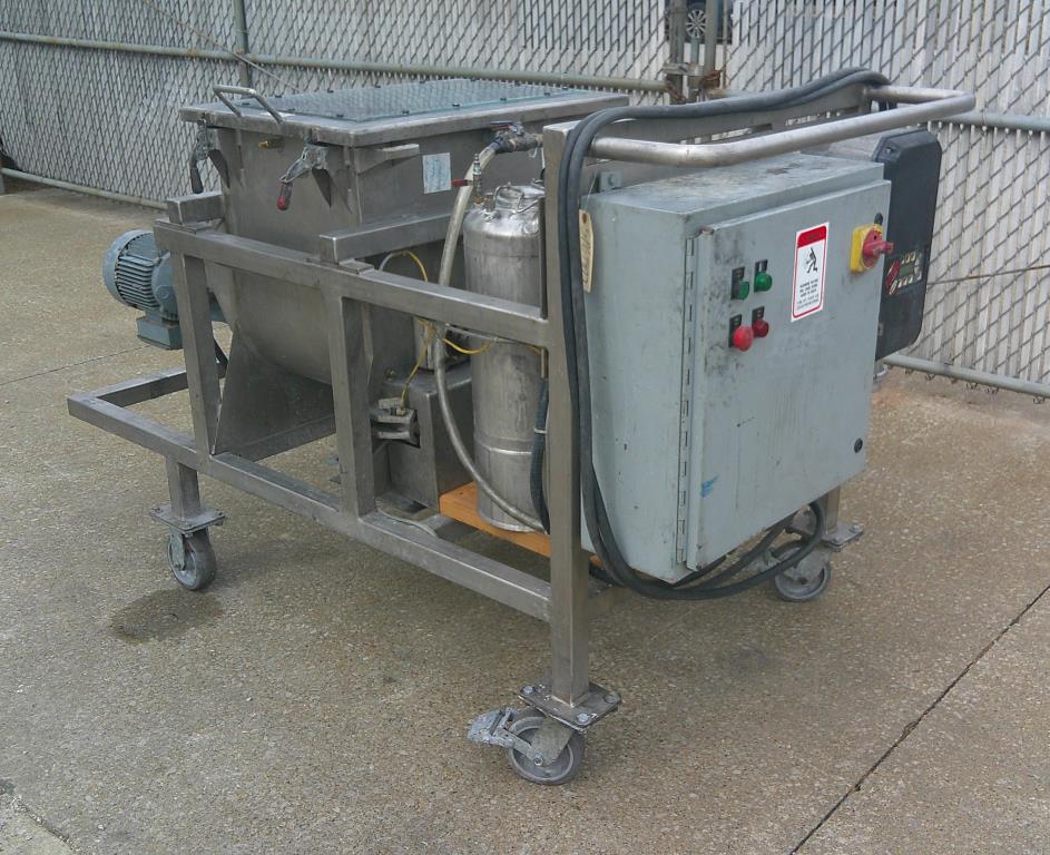 Mixer and Blender 5 cu. ft. capacity Phlauer paddle blender, model , 1.5 hp x2 plus 3 hp chopper hp, Stainless Steel