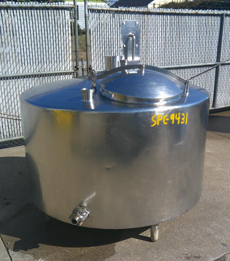 Tank 240 gallon vertical tank, Stainless Steel, convex