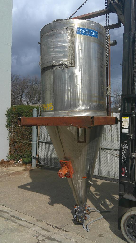 Bin Hopper Silo 60 cu.ft., bulk storage bin, Stainless Steel