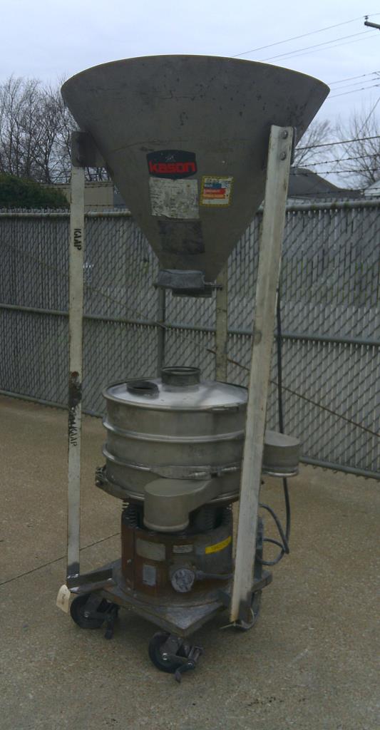Screener and Sifter 24 Kason circular shaker screener, 2 deck, Stainless Steel
